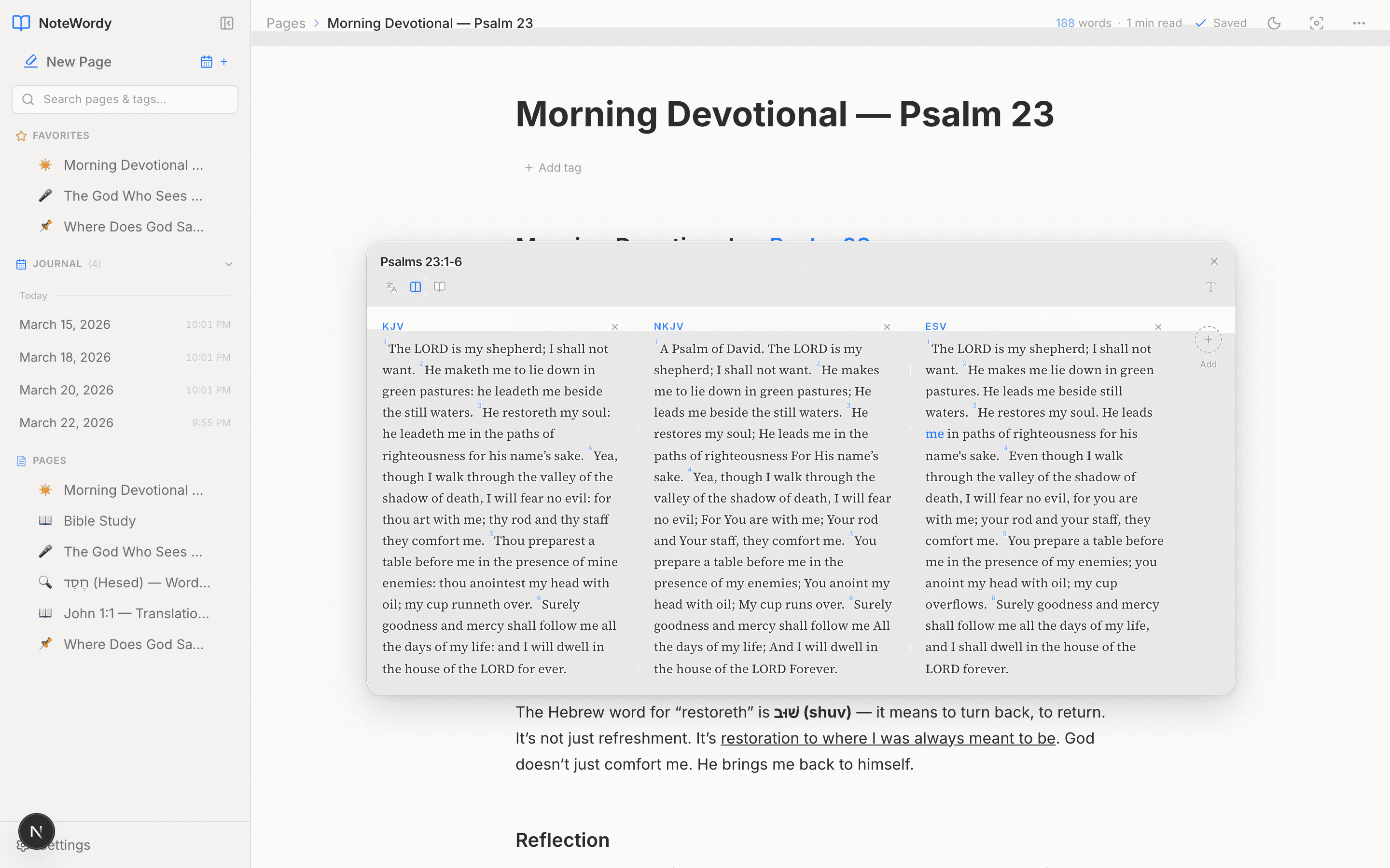 Every translation. One view.
