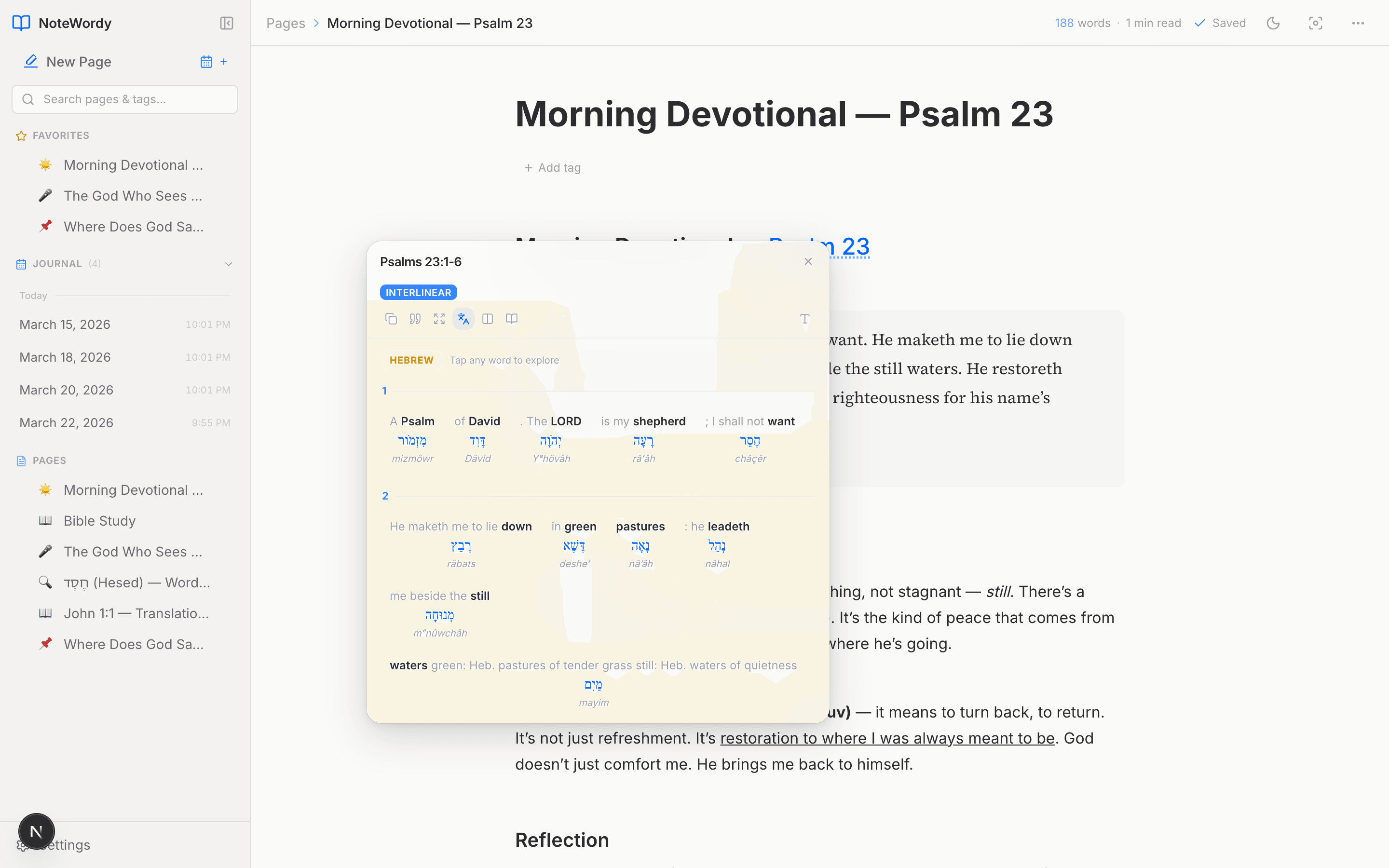 The original language, at your fingertips.